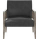 Earl Ash Grey / Brentwood Charcoal Leather Lounge Chair